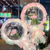 Party Decoration Valentines Day LED Light Balloon Bobo Balloons Bouquet Balls With Rose Flower Birthday Wedding Supplies