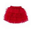 tutu Dress 0-15Y Baby Girl Skirt Mesh Six Layer Kids Solid Tutu Skirts Girls Princess Ballet Dance Miniskirts Party Birthday Child Clothes d240507