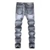 Heren jeans heren grijze jeans slanke rechte lange broek denim veelzijdige stretch casual slijtage vier seizoen groot formaat 40 42 y240507