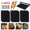 Accessoires 1 ~ 6pcs BBQ Grill Mat barbecue extérieur PAD PAPIR RÉSIDITION