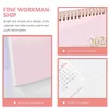Kalender 2024 Desk Calender Delicate Mini Home Supplies Office Decor Easel Daily Use Portable Month Students Pappa Pink