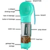 Bols de bouteille d'eau de chien portable pour chats pour chats Distributeur d'eau 3 en 1 pour chiens extérieur à l'épreuve des fuites