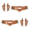 Ceintures Cowboy Belt Belt Holsters Masqueades Washingstrap pour les femmes Costume de ceinture unisexe