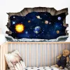 Aufkleber 3D Außenraum Planeten Wandaufkleber Kosmische Wandtattoos Kinderzimmer Baby Schlafzimmer Deckenbaum Galaxy Planeten Wandaufkleber