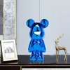 Objetos decorativos Figuras Espurras coloridas de urso cerâmico Decoração de estátua nórdica moderna Decoração da sala de estar Felizes para o interior T240