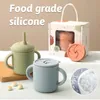 150 ml Creative Silicone Baby Snack Cup voeding Drinkware Dual Purpose Lekproof Sippy Cups Non-slip met handgreepdrinker BPA Gratis 240423