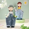 Decorative Objects Figurines Home Decor Cute Girl Statue Vase Jewelry Study Student Pencil Holder Decorations Office Desktop Storage Ornaments Craft Gifts T24050