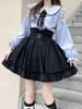 Work Dresses Large Size Japanese Mine Mass-Produced Lolita Skirt Sets JK Uniform Doll Collar Off-Shoulder Shirt Princess Two-Piece Set