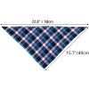 Domy Plaid Cat Dog Bandana Pet Puppy Soft Cotton Bandanas chusteczka szaliki trójkątne bandaże Akcesoria dla kociąt