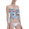 Sexy Femmes Onigiri Polyester Pareo Swimwear Cover Ups Sushi nourriture Jupe mignonne Bikini Up Beach Robe