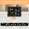 Meters nieuwe draadloos negatief display weerstation temperatuur en vochtigheidsmeter, weersvoorspelling, dubbele wekker, eeuwigdurende cale