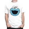 Herren T-Shirts Sesame Street Keks Monster T-Shirt Herren Kurzärmeler Sommer T-Shirt City T-Shirt Set reines Baumwoll-T-Shirt J240506