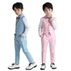 Jongens tienerjurk kinderen vest set multi color kleur chicy hosting piano performance kostuum (vest + broek + shirt + bowtie)
