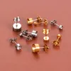 Roestvrijstalen diamantbasis oorbellen oorpluggen stenen ingelegde diy accessoires componenten voor sieraden maken