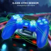 Rollers Joysticks Controlador sem fio Dual Vibração RGB Light Bluetooth Gamepad para Console de Jogo PC Joystick Win 7 8 10 J240507