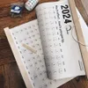 Календарь 2024 календарь календаря самодисциплинирования Планировщик Планировщик лист деревянный календарь на стены еженедельно-еженедельный планировщик