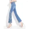 Office jeans femminile Lady Casual Women White Flare Spring Summer Fashi