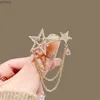 Broches Brooches Fashion Chaîne de glace Brooch Crystal Star Spille Clip rétro Badge de chemise de costume pour femmes personnalisés Accessoires de fête de mariage punk WX