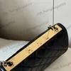 Designer Lambskin Trendy Woc Gold Metal Letter Portafoglio borse a tracota Diamond Lata