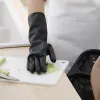 Gants 1 paire gants noirs à la maison lavage de nettoyage gants jardin jardin doigts de cuisine en caoutchouc lave-vaisselle gants de nettoyage ménagers