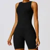 Combinaisons pour femmes Rompers Sexy Backless Sporty Sporty Short Jumps combinaisons joues femme Sinkeys One Piece Workout Vêtements Savels sans couture gymnase T240507