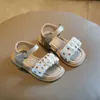 Sandals filles chaussures nouveaux enfants d'été sandales à fond doux inférieur princesse baby-tout-petit chaussure plage de plage sandalias