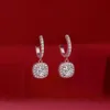 d Color Wedding Diamond Moissanite Earrings for Women with Gra Certificate 925 Sterling Silver Hoop Drop Earring Fine Jewelry