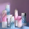 Świece nowe spiralne cylindryczne filar świeca Formy silikonowe DIY Fala Cylindryczna silikonowa forma do ręcznie robionych świec Dekoracja domu