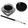 Eyeliner Cosmetic Waterproof Eye Liner Pencil Make Up black Liquid Eyeliner Shadow Gel Makeup + Brush Black Liquid Eyeliner