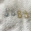 Dangle Kronleuchter langes Haar Prinzessin Sonne Ohrringe Damen Mode Hochzeitsfeier Schmuck Luxus weißer Opal Sonne Anhänger Gold plattiert Ohrringe xw