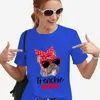 T-shirt pour femmes nouvelles femmes t-shirts décontractés harajuku français bulldog imprime tops tee sue fe t-shirt Frenchie maman t-shirt pour femmes vêtements d240507