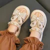 Slipper girl slippers mignon arc princesse d'été sandales de 4 à 12 ans portant des pantoufles à l'extérieur des enfants à la mode pantoufles