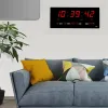 Uhren Extra Big Screen LED Office Wall Clock 12h 24H Kalenderzeit Tage Wochentage Jahr Temperaturmesser Projektion Takts USB