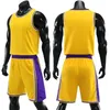 Custom Basketball Jersey Suit Mens Sport Vest Male Child Kids Basketball Training Top Shorts Set Sleeveless Uniform Gym Fitness 240507