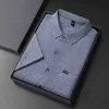 Camisas de vestir para hombres 2024 Mens Business Casual Algody Algodón Camisa de trineo corto Combinación de algodón cómodo D240507