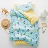 3Pcs Baby Bedding Set Boy Girl Cartoon Soft Kindergarten Cotton Cot Bed Linen Include Pillowcase Bed Sheet Duvet Cover No Filler 240429