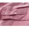 2024 Spring Pink Herren Casual Slim Fit Hemd 100% Baumwolle Oxford Langarmer Herren Retro -Kleid 240430