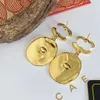 Luxus 18K Gold-plattierter Ohrringe Brand Designer Klassisches ovales Design Charmanter Frauenohrringe hochwertige Geschenke luxuriöser Ohrringe mit Box Geburtstagsfeier