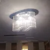 Lampade a soffitto in cristallo ovale k9 moderni lampadario oblungo luci a soffitto di legna americane lussuoso lussuoso lampiras hotel ristorante lustre