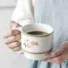Mokken Retro Frosted Ceramic Mug Drinking Cup Beginheid Milk Coffee Garland Nordic met Souvenir Kitchen Home