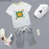 Giyim Çocuk Tasarımcı Setleri Yaz Pamuk En Kalite T-Shirt Pantolon Seti Marka Baskı Çocukları 2 Parça Giyim Bebek Kız Kız 2-7T Moda Küçük Orta Uygulama