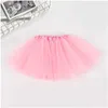 tutu Dress Girl Elastic Ballet Dancewear Tutus Mini Skirt For Birthday Party Dance 3 Layer Tulle Tutu Skirt for Kids Princess 2-8Y Girls d240507