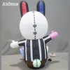 Décoration animale de vacances Halloween personnalisée Evil Sévil Rabbit fantôme gonflable pour activités de plein air 8mh (26 pieds) avec soufflant