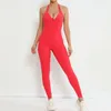 Jumpsuits femeninos Rompers sexy Scrunch sin respaldo Jumpsuits deportivos con bolsillo Monkeys Gym Gym Gym Gym One Piece Ladies Cover Lorts T240507