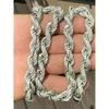 Colar de luxo de luxo personalizado Hip Hop Iced Out Chains for Men 15mm VVS Moissanite para homens Sterling Silver 925 Chain de corda