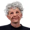 Masks Halloween New Latex Full Face Mask Wig Old Man Mask Horror Toy Party Mask Horror Props Scary Toy Holiday Decoration Supplies