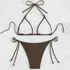 Costumi da bagno femminile Zaful Women 2 pezzi da bagno da nuoto spaghetti cinghia di bikini brasiliano pizzo su costume da bagno da bagno