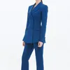 Kvinnors tvåbitar byxor Suit Fashionable Jacket Summerklädbyxor Business Interview Work Clothes Office Party Women 2024