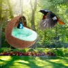 Käfige Kokosnussvogel Nest natürliche Kokosnuss -Vogelhausbett mit warmem PAD für Papageien -Sichtweite Hamster Mäuse Chinchilla Käfig Spielzeug Nesting