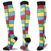 Socks Hosiery 2020 Neuankömmlinge Kompressionsstrümpfe lustige Sportsocken Unisex Outdoor -Laufraddruckstrümpfe Fußball Socken Krankenschwester Y240504